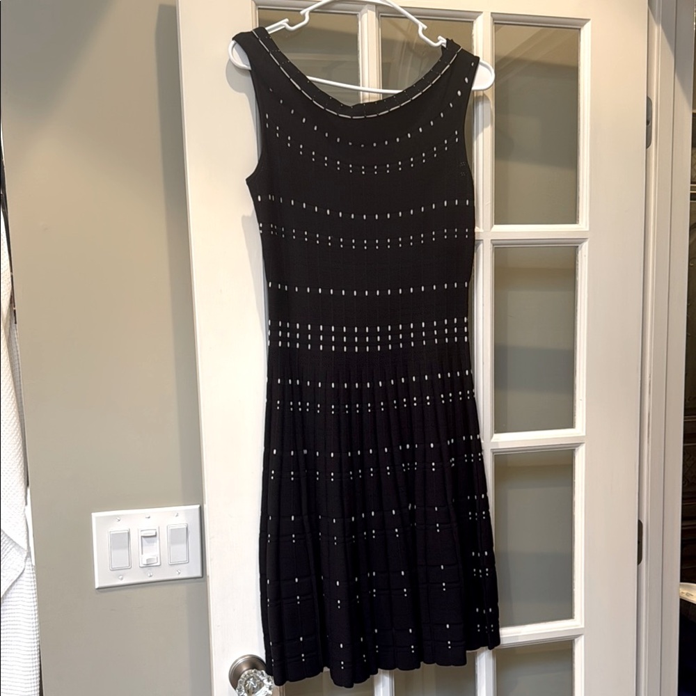 Frank Lyman Design Black and White Fit and Flare Mini Dress